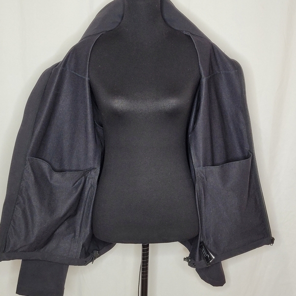 Rudsak Black Full Zip Lightweight Jacket w/ Blue Man Group Sleeve Splat- Size M - Picture 13 of 13